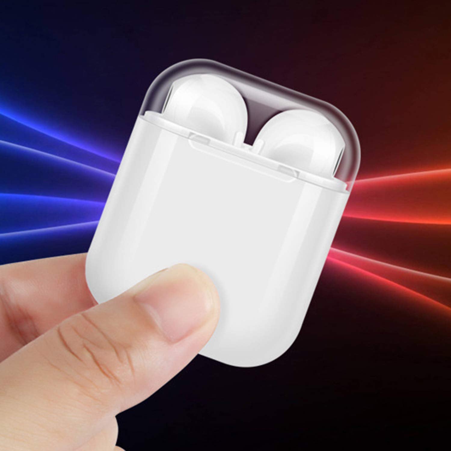 delicacygMXds Mini Auriculares inalámbricos de tamaño pequeño I8X Auriculares V5.0 con Caja de Carga Airbud Auriculares inalámbricos Verdaderos para teléfonos Inteligentes