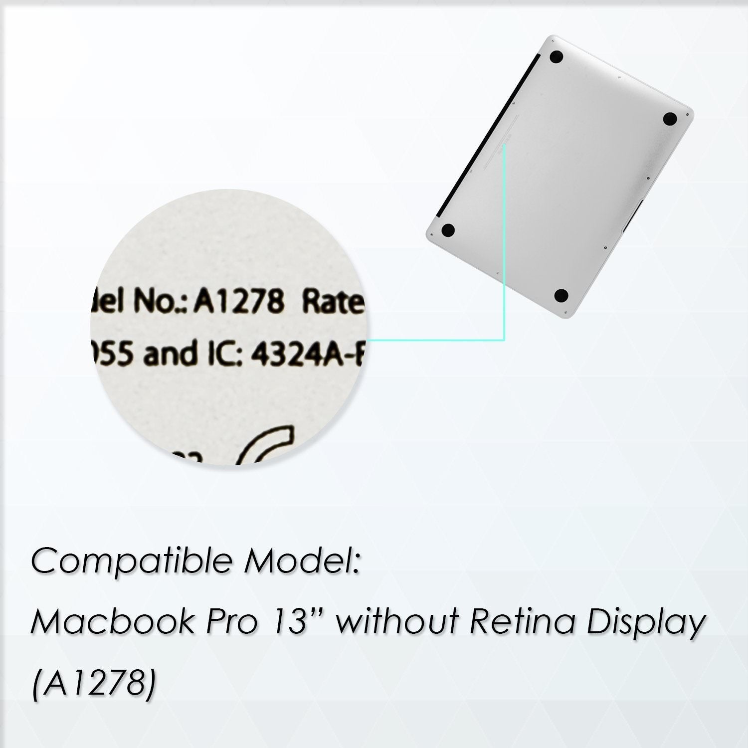 Maccesories Protector de Teclado Apple MacBook Cubierta para Teclado Cubre Teclado Cubreteclado MacBook Azul Aqua Español A1278/A1286/A1466/A1502/A1425/A1398/A1342 MacBook Pro 13-15 Pro Retina 13-15 White Unibody o Air 13