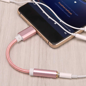 Cable convertidor de Auriculares portátiles Cable de línea de conexión Tipo C al Puerto de Audio Adaptador de Rayos para teléfonos móviles Inteligentes