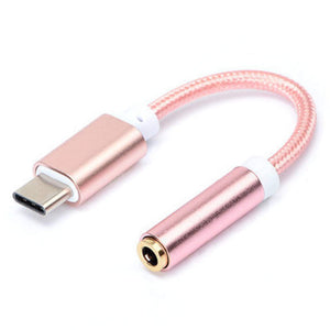 Cable convertidor de Auriculares portátiles Cable de línea de conexión Tipo C al Puerto de Audio Adaptador de Rayos para teléfonos móviles Inteligentes