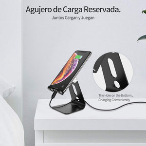 Soporte para Celular CHOETECH,Base para Celular Smartphone Telefono Ajustable Universal Porta Celular Plegable para iPhone 11 Pro Max/X/8/XR,Samsung S10 Plus,Xiaomi,huawei y 3.5-8.4 pulgadas tabletas