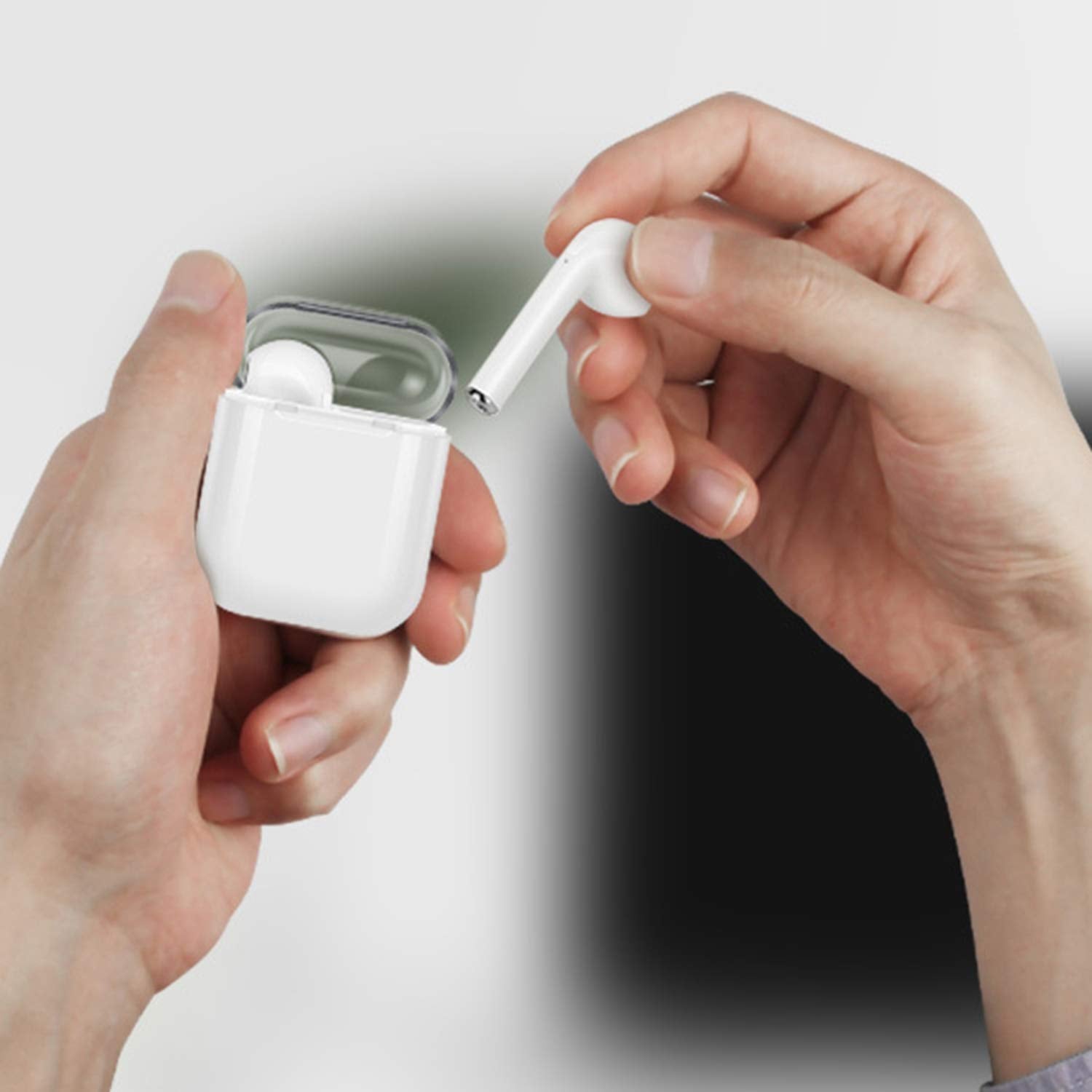 delicacygMXds Mini Auriculares inalámbricos de tamaño pequeño I8X Auriculares V5.0 con Caja de Carga Airbud Auriculares inalámbricos Verdaderos para teléfonos Inteligentes