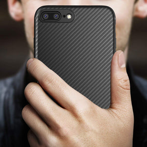 ZOFEEL Funda para iPhone 7 Plus iPhone 8 Plus, Absorción de Choque Resistente y diseño de Fibra de Carbono Funda Case para iPhone 7 Plus iPhone 8 Plus Negro Mate (iPhone 7 Plus/iPhone 8 Plus)
