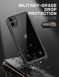 SUPCASE Funda iPhone 11 2019 Case Premium Case iPhone11 2019 Funda Protectora Transparente [Unicorn Beetle Style] para iPhone 11(Negro)