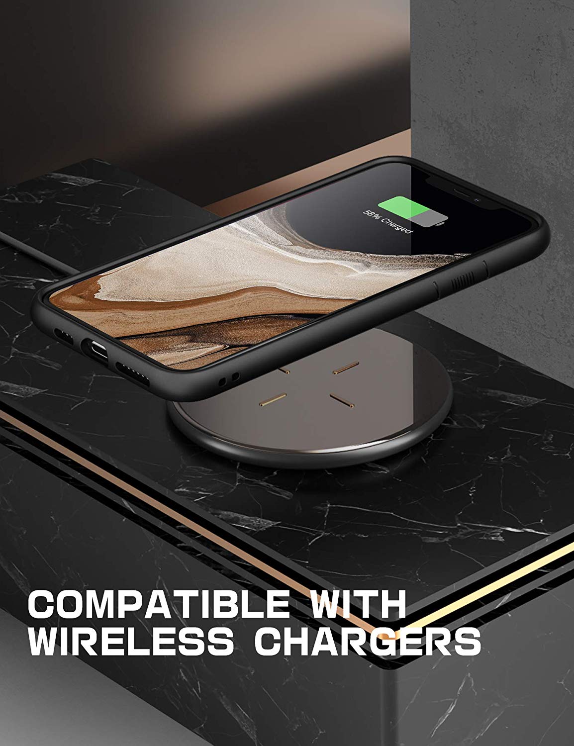 SUPCASE Funda iPhone 11 2019 Case Premium Case iPhone11 2019 Funda Protectora Transparente [Unicorn Beetle Style] para iPhone 11(Negro)