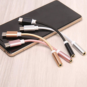 Cable convertidor de Auriculares portátiles Cable de línea de conexión Tipo C al Puerto de Audio Adaptador de Rayos para teléfonos móviles Inteligentes