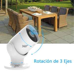 AKASO Cámara de Seguridad Exterior HD1080P IP WIFI Impermeable Compatible con Alexa Google Home Fire TV Audio Bidireccional Detección de Movimiento Visión Nocturna Almacenamiento en Tarjeta/Cloud