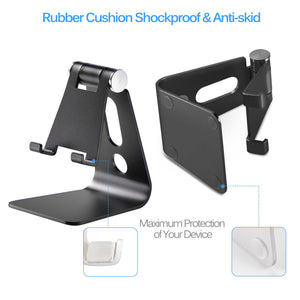 Soporte para Celular CHOETECH,Base para Celular Smartphone Telefono Ajustable Universal Porta Celular Plegable para iPhone 11 Pro Max/X/8/XR,Samsung S10 Plus,Xiaomi,huawei y 3.5-8.4 pulgadas tabletas